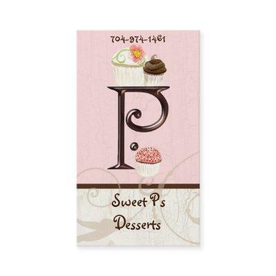 Letter P Monogram Dessert Bakery