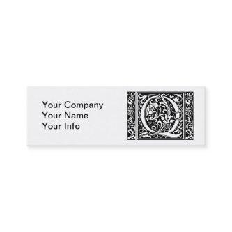 Letter Q Medieval Monogram Art Nouveau Mini