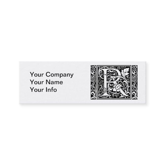 Letter R Medieval Monogram Art Nouveau Mini