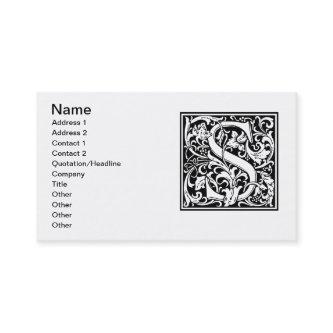 Letter S Medieval Monogram Art Nouveau