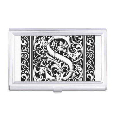Letter S Medieval Monogram Art Nouveau  Case