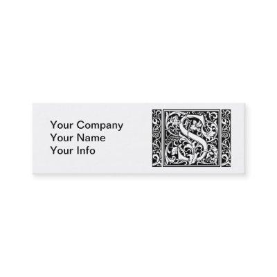 Letter S Medieval Monogram Art Nouveau Mini