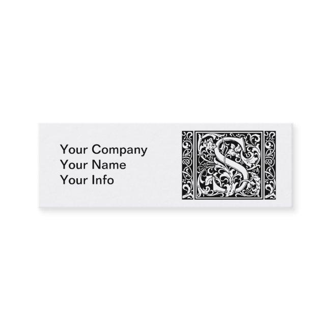 Letter S Medieval Monogram Art Nouveau Mini