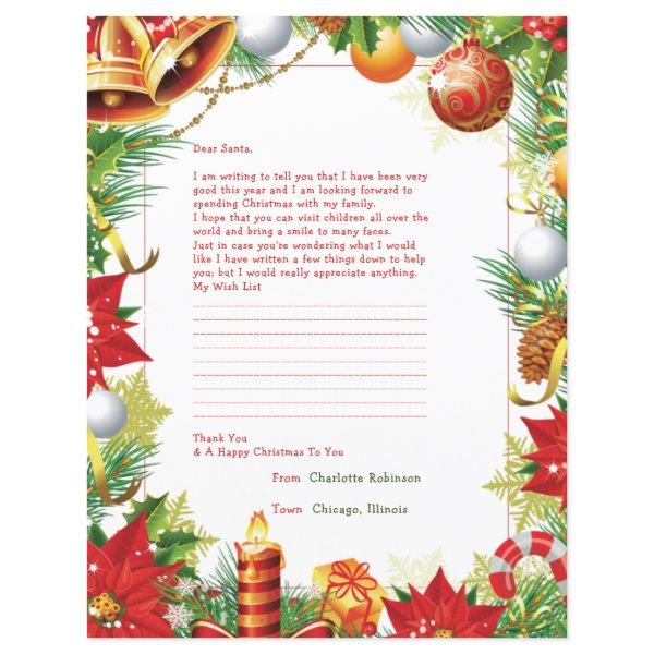 Letter to Santa Personalized Stationery