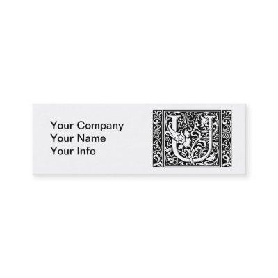 Letter U Medieval Monogram Art Nouveau Mini