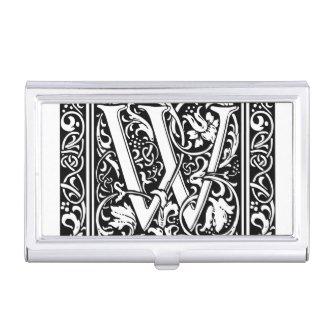 Letter W Medieval Monogram Art Nouveau  Holder