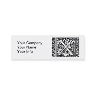 Letter X Medieval Monogram Art Nouveau Mini