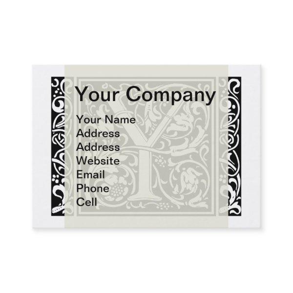 Letter Y Medieval Monogram Art Nouveau
