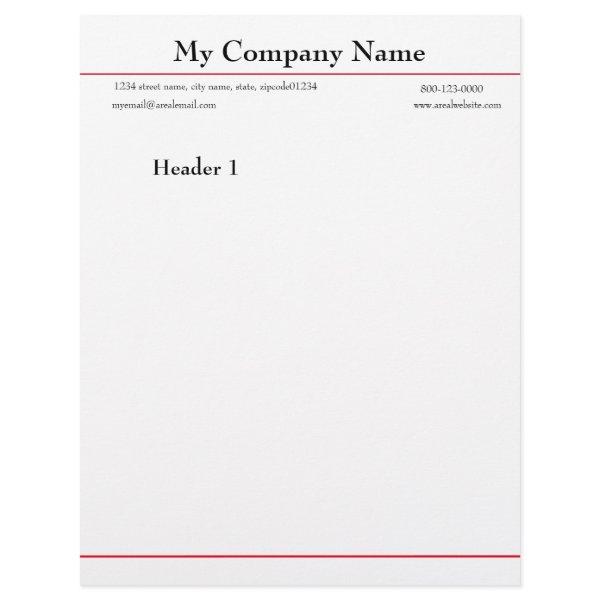 Letterhead Paper, Size: 8.5" x 11", Paper: Matte
