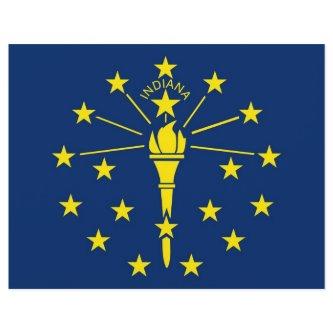 Letterhead with Flag of Indiana, USA