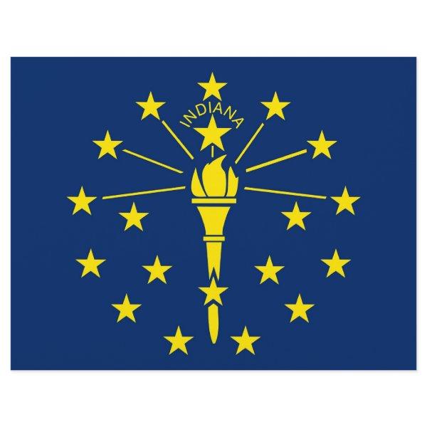 Letterhead with Flag of Indiana, USA