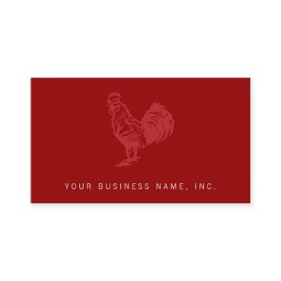 Letterpress Style Red Rooster