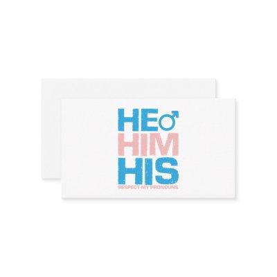 LGBTQ He Him His Respect My Gender Pronouns