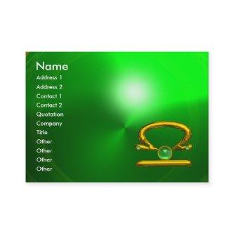 LIBRA  ZODIAC JEWEL Green Emerald & Gold