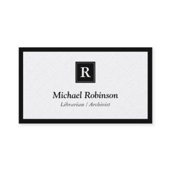 Librarian Archivist - Simple Elegant Monogram