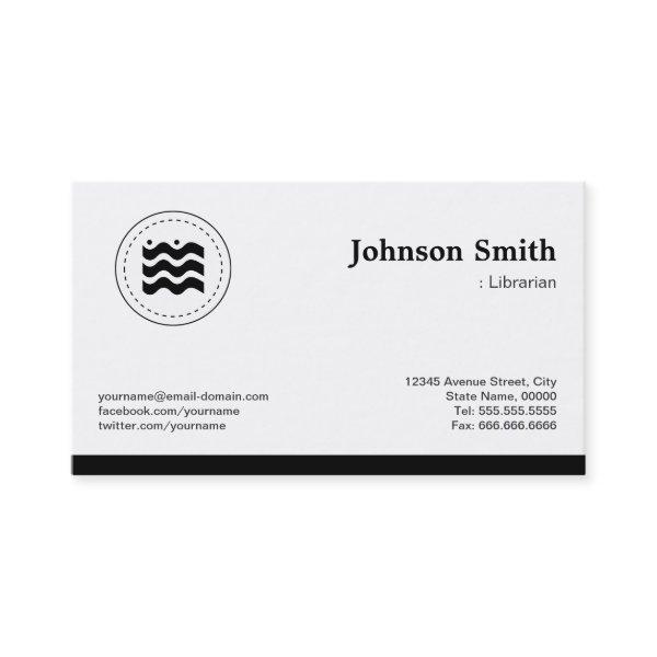 Librarian Black White Changeable Logo