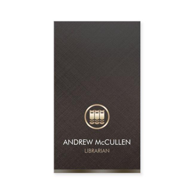 Librarian Faux Gold Books Icon