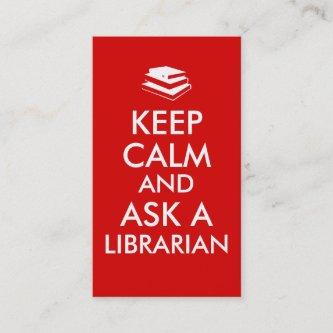 Librarian Gifts Keep Calm Ask a Librarian Custom