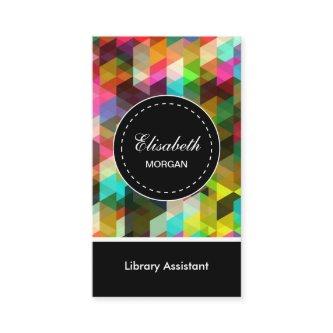 Library Assistant- Colorful Mosaic Pattern
