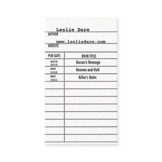 library card author card