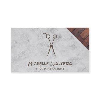 Licensed Barber | Shears | Marble & Wood