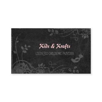 Licensed Childcare Provider Cute Floral Blackboard
