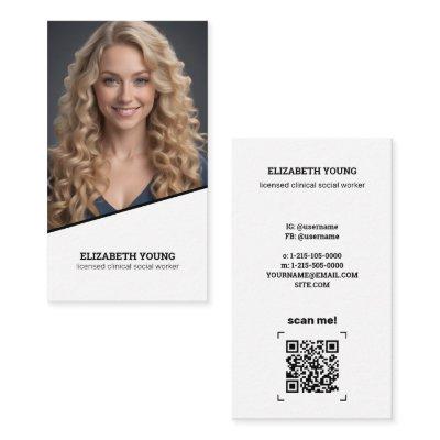 Licensed Social Worker Custom Photo and QR