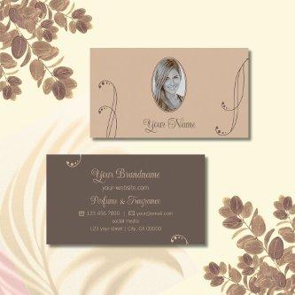 Light and Dark Brown Ornate with Portrait Photo
