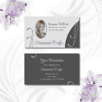 Light and Dark Gray with Portrait Photo Ornate