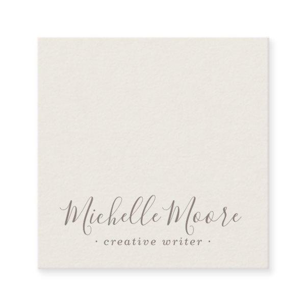 Light beige brown elegant minimalist professional square