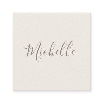 Light beige brown feminine minimalist square