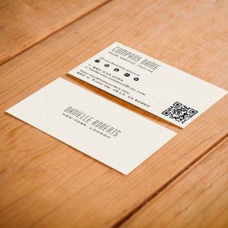 Light Beige Linen Texture QR Code