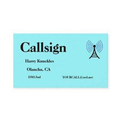 Light Blue Amateur Radio Call Sign