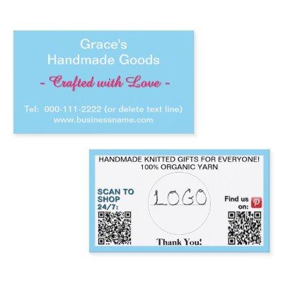 Light Blue Any Business QR Code Logo 3.5 x 2.0