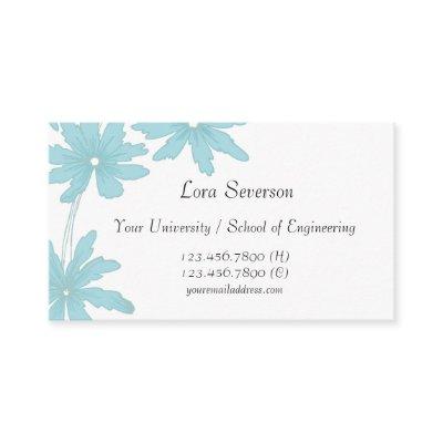 Light Blue Daisies Graduate Calling Card