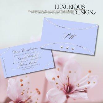 Light Blue with White Gold and Jewels & Monogram