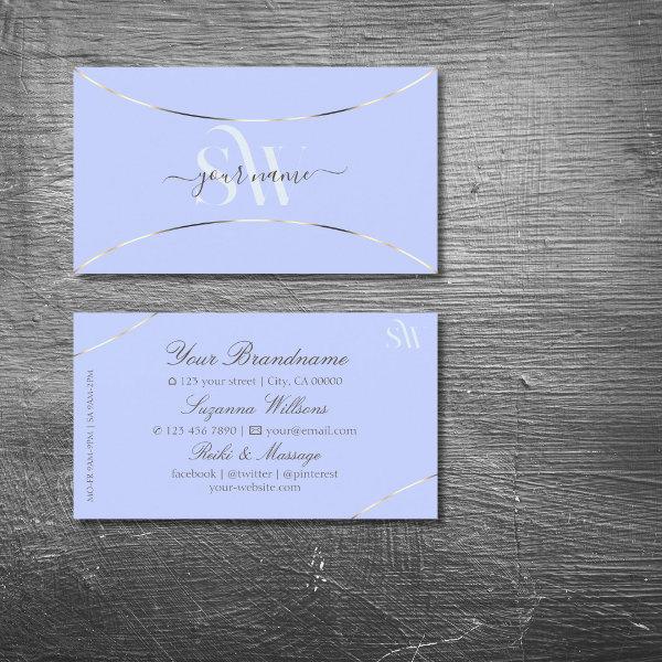 Light Blue with White Gold Decor and Monogram