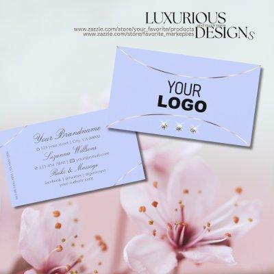 Light Blue with White Gold Decor Jewels and Logo