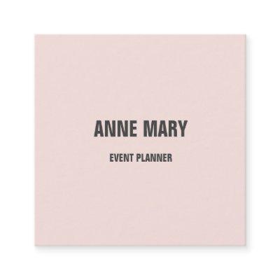 Light Blush Pink Grey Modern Bold Bright Classy Square