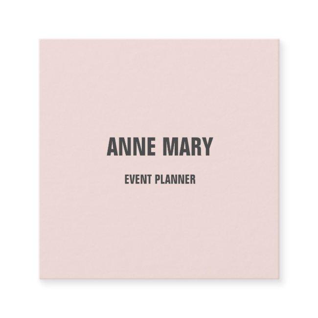 Light Blush Pink Grey Modern Bold Bright Classy Square