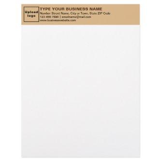 Light Brown Heading of Business Letterhead