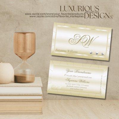 Light Golden with Diamonds and Monogram Luxurious