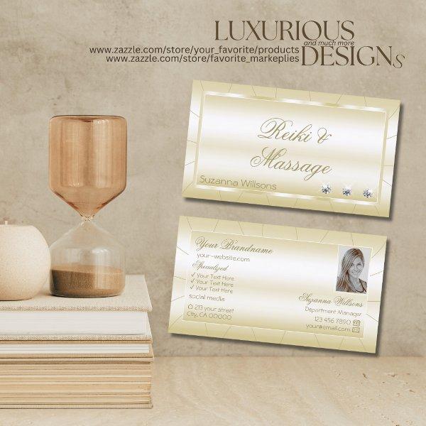 Light Golden with Diamonds and Photo Luxurious