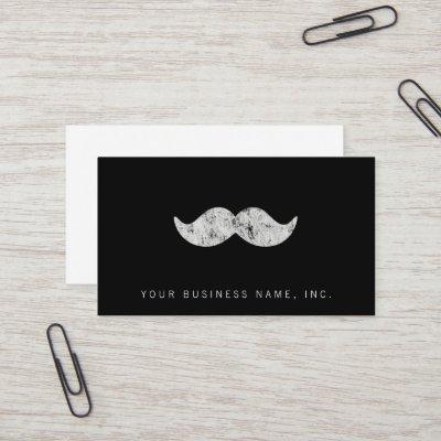 Light Gray Mustache (letterpress style)