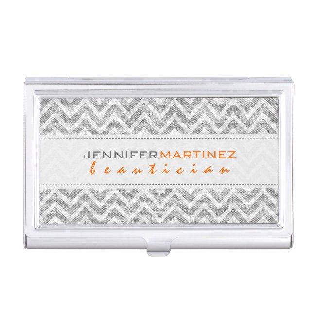 Light Gray Retro Chevron Pattern Linen Texture 3 Case For