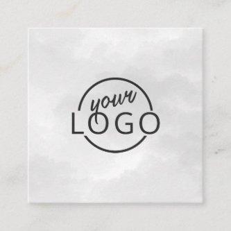 Light gray watercolor custom logo professional square