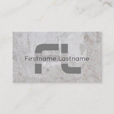 Light grey marble white marble structure monogram