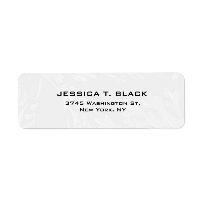 Light Grey Plain Elegant Modern Trendy Label