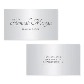Light Grey White Ombre Elegant Script
