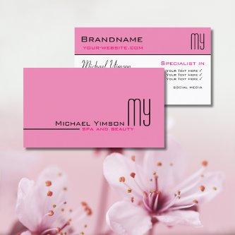 Light Pink and White with Initials Professional